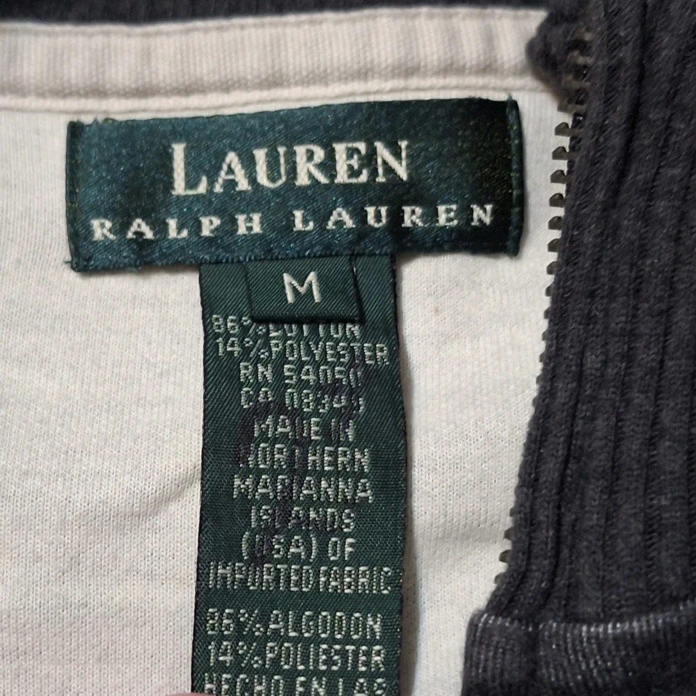 Lauren Ralph Lauren womens Medium gray full zip sweat jacket Heritage Old Money - Picture 5 of 8